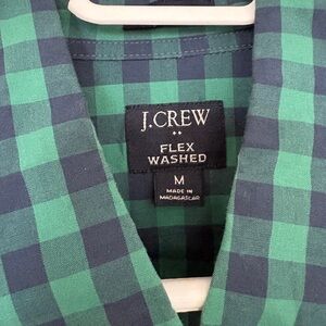 J. Crew Plaid Shirt in Green and Navy